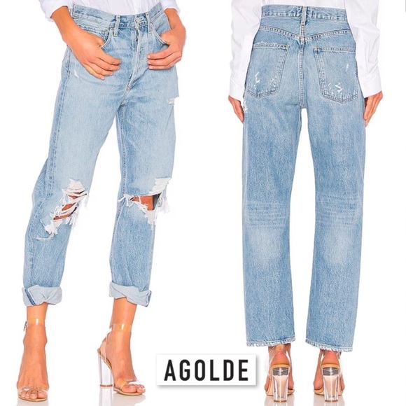 AGOLDE 90s High Rise Loose Fit Jeans Fall Out Wash
Distressed Denim 23 A069C-811 - Picture 2 of 16